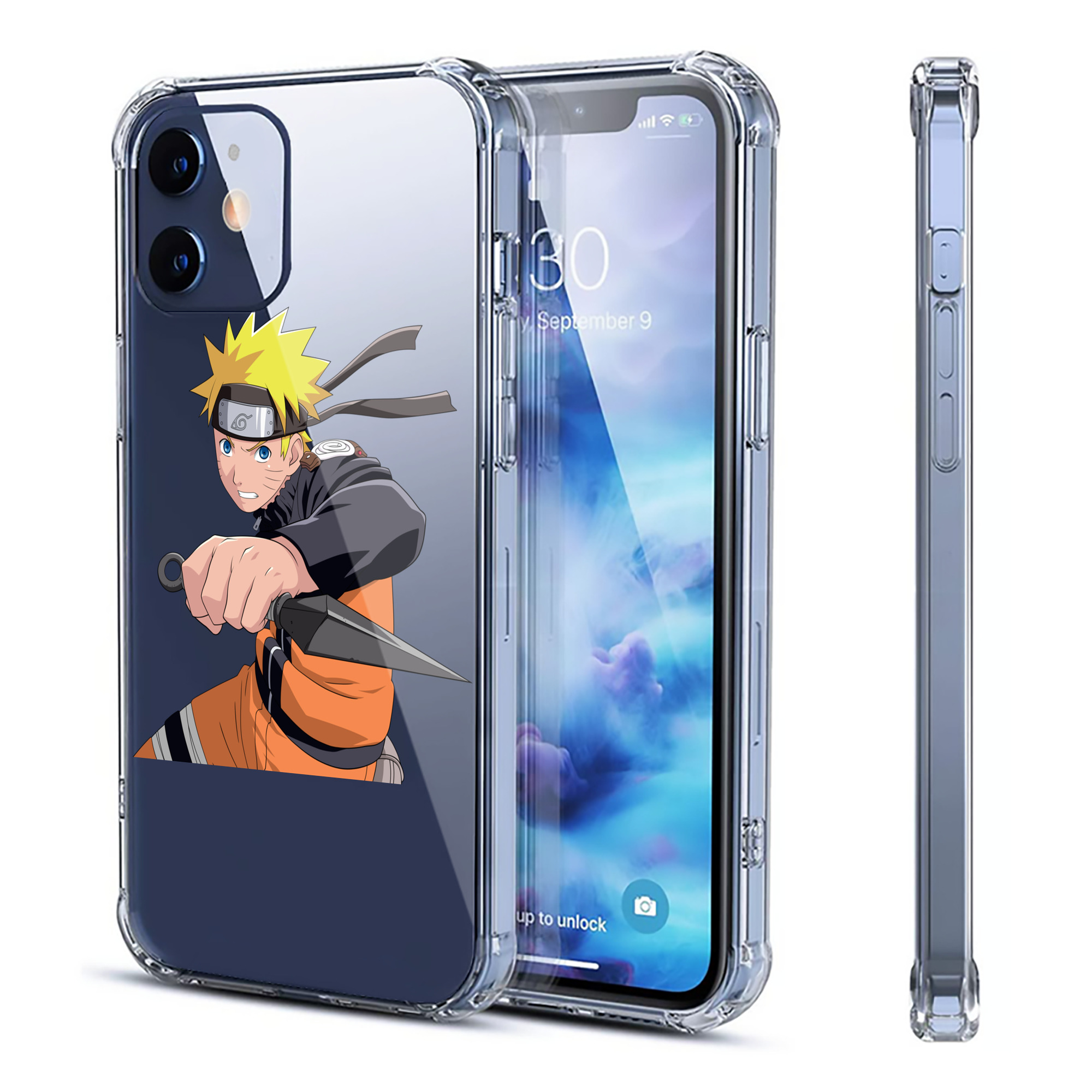 （画像用） NARUTO -ナルト- うずまき ナルト Uzumaki Naruto 【iPhone 12シリーズ対応】透明スマホケース（クリアソフトケース）